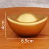 Gran Adorno de Lingote de Latón Puro Dorado para Atraer Riqueza, Cuenco de Tesoro para Sala de Estar, Vestíbulo, Ceremonia de Apertura, Fiesta de Inauguración, Decoración Feng Shui