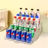 Estante para bebidas, expositor acrílico para caja registradora, estante pequeño de niveles para exhibición de cigarrillos y medicamentos para tienda de conveniencia