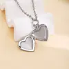 Marco de Fotos de Corazón Retro de Moda Europea y Americana Transfronterizo Colgante de Almacenamiento Collar de Acero Inoxidable para Mujer Joyería al por Mayor