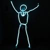 Novo Traje Fluorescente Luminoso Stickman IT Estilo Jovem de Alta Qualidade Tubo Frio Traje de Dança Performance Agitar Tom el
