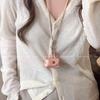 Collar Choker Estilo Coreano Bolsa para Llaves Monedero Collar Nicho Cuero Retro de Alta Gama Cuello Otoño Cadena de Lana
