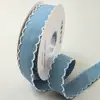 Fita de Sarja Ondulada Cor Sólida Dupla Face Material para Laço de Roupas Headwear Artesanal DIY Fita Decoração de Presente