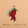 Patches Bordados para Computador no Atacado, Patches Bordados de Frutas e Vegetais, Patches de Pimenta e Repolho, Etiquetas Bordadas para Decoração de Roupas