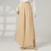 Pantalones de Chifón con Abertura para Danza Clásica Danza Moderna Danza China Pantalones de Práctica de Verano Pantalones de Pierna Ancha de Gasa para Mujer