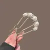 Grampo de Cabelo em U Presilha de Cabelo com Pérola Ferramenta de Fixação de Coque Pente de Cabelo Pente de Quatro Dentes Grampo de Cabelo Acessório de Cabelo para Mulheres