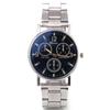 Reloj de pulsera de acero con luz azul de Ginebra para mujer, reloj de aleación de acero para hombre y mujer, reloj de regalo, fábrica de relojes al por mayor