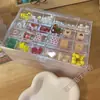 Caja Dispensadora de Cuentas Caja de Almacenamiento de Cuentas Compartimento para Cuentas Sueltas Cuentas de Arroz Caja Acrílica Cajón para Accesorios DIY Transparente