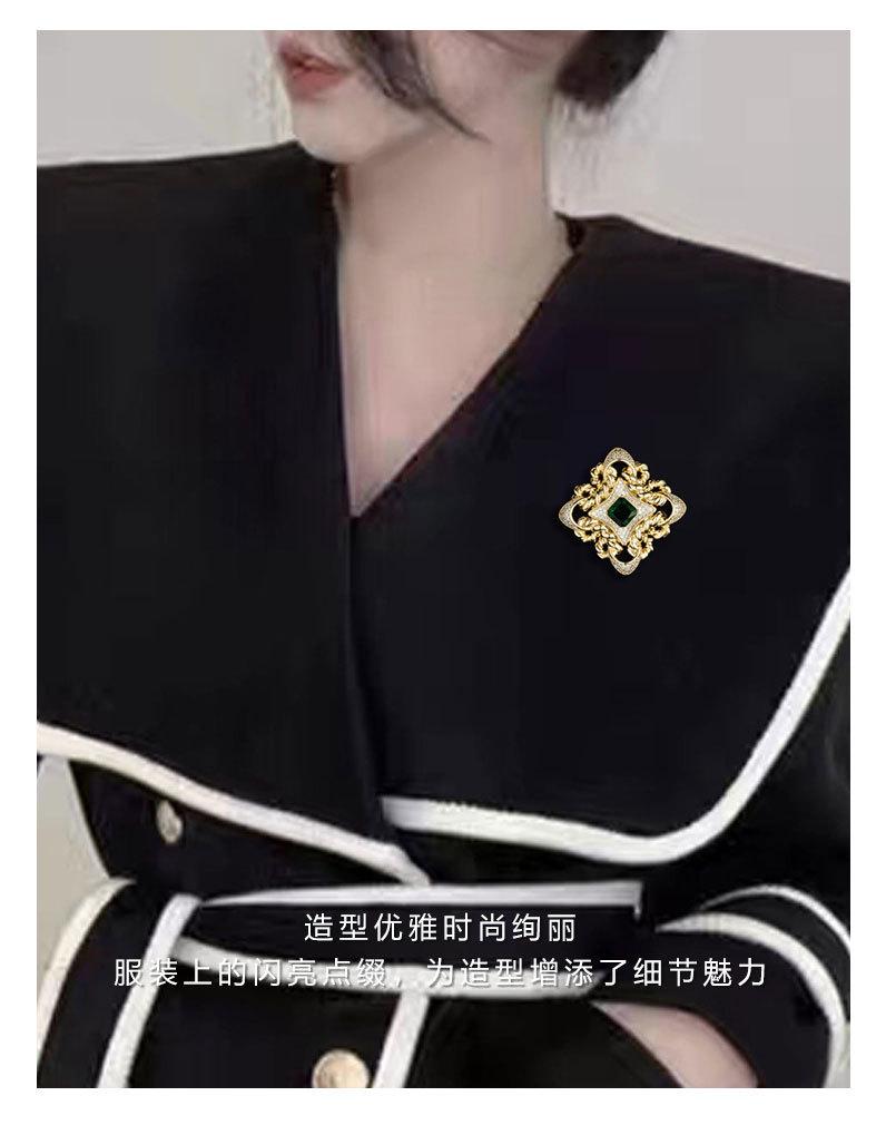 高级感复古宫廷风几何形胸针小众轻奢时尚胸花新款高端