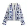 Top Feminino Casual Solto Bordado Floral Resistente Estilo Europeu e Americano Verão 2026 8272