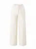 Calça de Lã de Yak "Ouro Suave" Outono/Inverno Emagrecedora Caimento Textura de Tricô Solto Cintura Meio Elástica Calça de Perna Larga Feminina Em Estoque