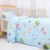 Conjunto de cama de algodão puro para jardim de infância com três peças para crianças, capa de edredom pequena, roupa de cama para o cochilo do bebê na escola, conjunto de cama de desenho animado com seis peças