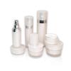 Frasco Reto Redondo Acrílico Branco Perolado 50ml Frasco de Alta Qualidade para Loção Essência Líquido Hidratante Material de Embalagem Cosmética Creme Facial