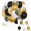 Amazon Transfronterizo Set de Globos Negro Dorado Día de San Valentín Cumpleaños Fiesta Temática Evento Escena Decoración Globos con Lentejuelas