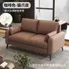 Sofá moderno minimalista marrón Cojines de asiento cuadrados y completos Sofá combinable de lujo ligero para sala de estar en casa para varios tamaños de apartamento
