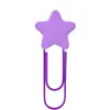 Clips para papel en forma de estrella y corazón, marcapáginas de goma suave de PVC con dibujos animados, separadores para almacenamiento de papelería de estudiante, lindos clips para papel en forma de U