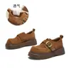 Zapatos de vestir de cuero genuino con suela de espuma estilo británico, nuevos zapatos de mujer de suela gruesa para otoño 2026, mocasines de moda casual para mujer para el trabajo