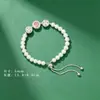 Pulseira de Pérolas Fashionable Estilo Ins de Luxo Leve com Design Exclusivo e Pedras de Zircônia, um Presente para Namoradas ou Amigas no Festival Qixi, Atacado