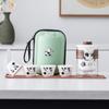 Juego de té de viaje Guochao Panda, traje de una tetera y cuatro tazas, taza exprés, té conmemorativo de Sichuan, regalo de negocios