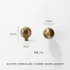 Manija de Armario Estilo Retro Vintage Cobre Puro Minimalista Americano Japonés Redonda de un Solo Agujero Manija de Cajón Armario Puerta Completamente de Cobre
