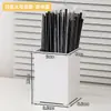 Caja de Almacenamiento Moderna Desechable para Popotes y Palillos, Portapalillos, Caja de Almacenamiento de Cápsulas de Café Estilo Ins, Estante de Almacenamiento para Cocina