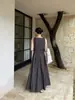 Vestido Estilo Old Money Wanwei para Mujer Verano 2026 Nuevo Diseño con Tirantes Retorcidos y Textura Plisada Vestido Largo M0014