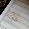 Brincos de Argola com Zircônia, Franja Geométrica e Pérolas Prateadas Leve Luxo High-End Elegantes Modernos Exquisitos Versáteis para Mulheres