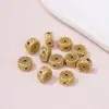 Fio de pulseira DIY feito à mão com contas de seis palavras de palavras verdadeiras incrustadas de diamante na cor dourado areia, acessórios multiestilo banhados a ouro