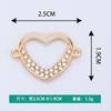 Atacado Novo Criativo Colar Pulseira Pingente de Duplo Coração com Strass Pequeno Acessório Joias Peças para DIY