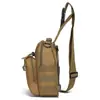 Fábrica em estoque Bolsa de equitação de lona camuflada para esportes ao ar livre Bolsa pequena para pendurar no peito Bolsa de ombro único Bolsa tática para peito ao ar livre