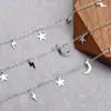 Cadena Simple Joker Estrella Luna Amor Chapada en Oro 18K Cadena Hecha a Mano de Corea Material para DIY