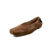 Zapatos Planos de Piel de Oveja de Primera Capa con Escote Bajo para Mujer, Nuevo Estilo de Primavera, Regalo, Piel Genuina, Cómodos, Estilo Coreano, Zapatos Planos de Escote Bajo para Mujer