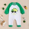 2025 Bebés Niños y Niñas Bebé Primavera y Otoño Pascua Casual Transpirable Moda Manga Larga Bordado Monopie Traje de Gateo
