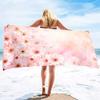 Toalha de Praia Estampa Floral Flor Rosa Absorvente Leve Livre de Areia Macia Secagem Rápida Toalha de Natação Yoga Fitness Toalha de Banho