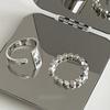 Corea del Sur Dongdaemun estilo ins Anillo de Dedo Anillo Abierto Simple Brillante Plata Fragmentada Diseño de Nicho para Mujer Plata 925