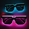 Óculos de LED que acendem para boate, Brinquedos de LED que acendem, Suprimentos para vendedores ambulantes, Óculos de luz fria EL para boates, bares, festas disco e festivais de música