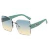 Nuevas gafas de sol para mujer Moda europea y americana sin montura con borde Gafas de sol vintage Gafas de sol de moda para hombre con protección UV