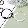 Pulsera de Aleación Magnética para Joyería Transfronteriza Hecha a Mano con Cuerda Trenzada Diseño Nicho Joyería para Parejas Pulsera Estilo Frío ins