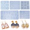 Pendientes de resina epoxi cristal DIY27 molde para pendientes colgante para pendientes pegamento UV molde de silicona Amazon para venta al por mayor