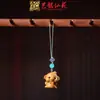 Pendente de Corrente para Celular de Pequena Cabacinha em Jacarandá Chaveiro de Carro Yiming Xianyuan Presente Criativo Pingente para Homens e Mulheres