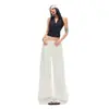 Pantalones Casuales de Pierna Ancha tipo Paracaídas, de Cintura Baja, Ajustados, Adelgazantes, Plisados, Estilo Americano Moderno, Juvenil, Novedad Verano 2026 para Mujer