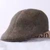 Boina de Lana Nueva Otoño/Invierno 2025 para Hombres, de Mediana Edad y Mayores, Gorra Tibia y Engrosada de Pico de Pato, Venta al por Mayor desde Fabricante