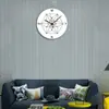Reloj de Pared Silencioso Simple Geométrico con Patrón Blanco y Negro Acrílico de Celebridad de Internet Caliente de Amazon