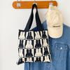 Bolso de hombro de punto conejito de dibujos animados lindo estilo coreano para mujer, bolso de mano de gran capacidad para estudiantes, bolso de lona, venta al por mayor de fábrica