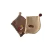 Gorro de Invierno de Lana Tejida para Bebés con Punta de Hongo, Suave y Lindo, con Botones, Gorro con Protección para los Oídos para Bebés Niños y Niñas