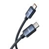 Cable de datos tipo C de doble cabezal con carga rápida Jingyao de 120 W, puerto PD, compatible con Apple 15 y Huawei.