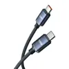 Cable de Datos de Carga Rápida Jingyao 120W Es Adecuado para Apple 15/16 Huawei Cable de Carga Tipo-C de Doble Cabezal 6A Tela Transfronterizo