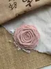 Presilha de cabelo preta flor rosa murcha acessório casamento lolita vento preto material queimado acessório feito à mão peito