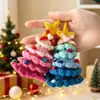 Adornos de Árbol de Navidad Tejidos, Carrillones de Viento Navideños de Hilo Transfronterizos, Pequeñas Decoraciones de Ganchillo, Decoraciones Navideñas, Noel