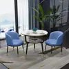 Juego de Mesa y Sillas de Recepción y Negociación de Lujo Ligero para Apartamentos Pequeños, Mesa de Comedor para Tiendas de Té de Leche, Cafeterías y Juego de Mesa Redonda Pequeña para Balcón