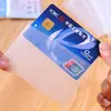 Portatarjetas Transparente Mate Antimanético Portatarjetas Bancarias Tarjeta IC Tarjeta de Identificación Tarjeta de Transporte Público Tarjeta de Comida Tarjeta de Membresía Funda Protectora
